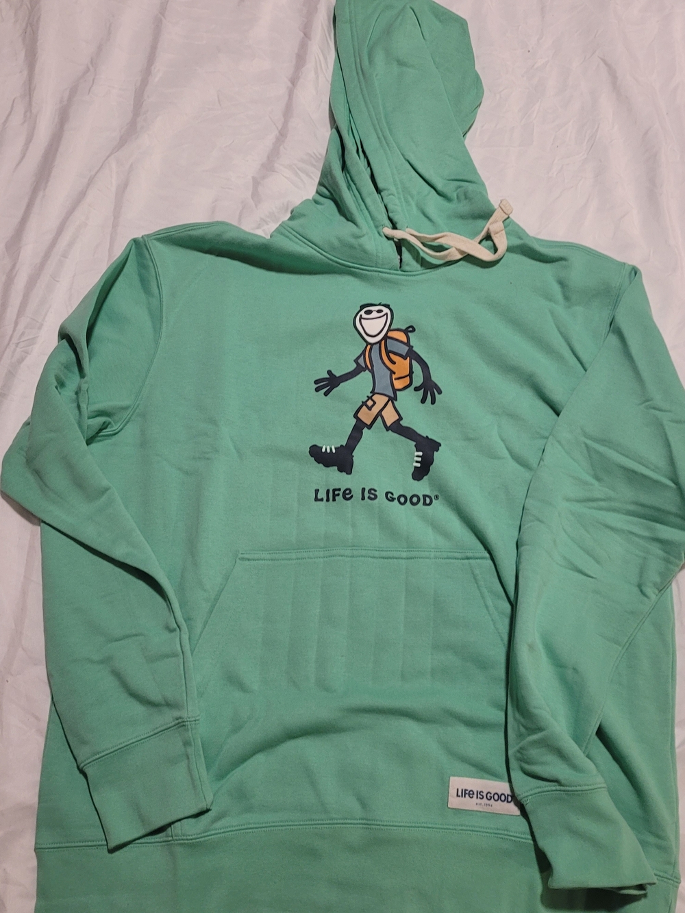Life Is Good Mint Green Hiker Graphic Hoodie